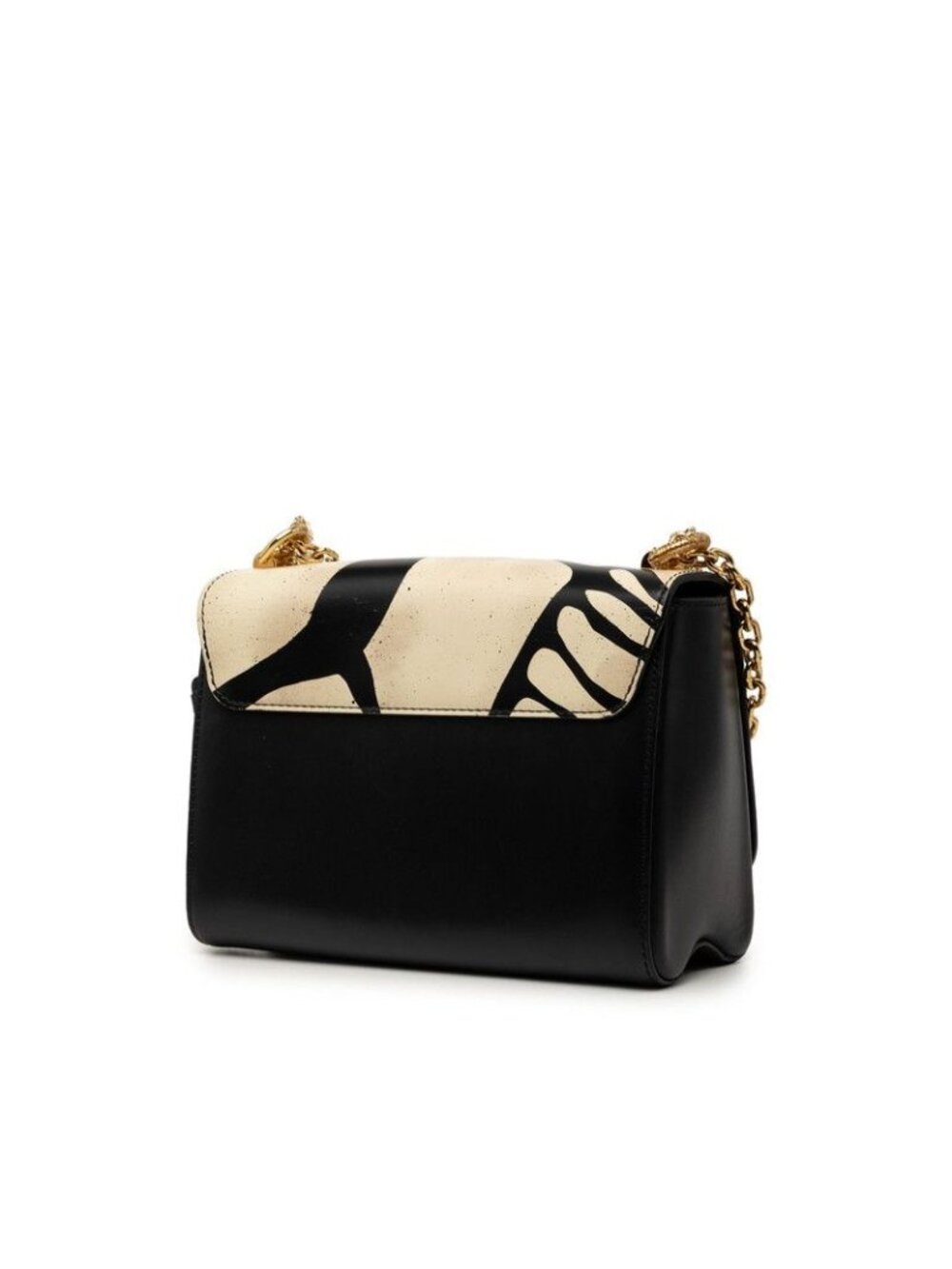 Louis Vuitton Twist MM Chain Shoulder Bag Black Ivory Leather - Picture 2 of 8